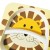 Import 2021 Best Selling 5pcs Cute Animal Design Children rectangle Tableware Set Bamboo Fiber Kid Dinnerware Plate Set from China