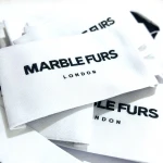 2021 custom logo satin woven packaging label for clothing