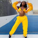 2021 fashion Lapel coat leisure sportswear 2 pieces sets womens elastic skinny leggings crop tops fitness jogging Sport suit