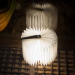 2021 Trending products rechargeable led book lamp folding book light with wooden cover