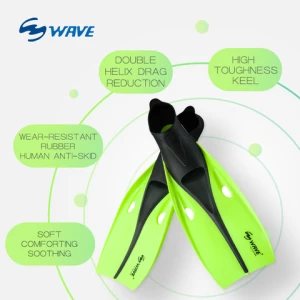2022 hot sale Less Resistance Short swimming fins training silicone swim snorkel fins