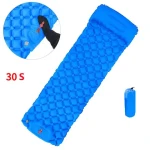 2022 Outdoor Light Weight Inflatable Air Mattress Camping Mat Sleeping Pad With Pillow
