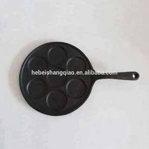 23cm Cast Iron 7-Plett Pancake Egg Cornbread Pan Durable