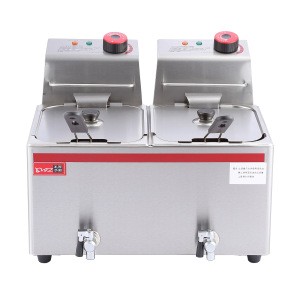 24 L double commercial deep fryer for fried chicken