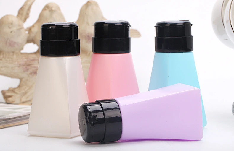 250 ml Taper Shape Press Pump Dispenser Liquid UV Gel Polish Nail Art Polish Remover with Locking
