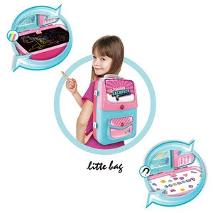 3 in 1 Toys Drawing Backpack Painting Magnetic Drawing Board Play Set For Kids Girls