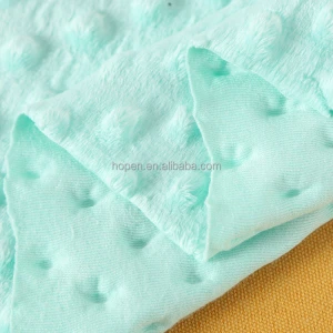 300 colors in stock 100% directly Factory  Short Velboa Super Soft Plush Fabric Hot sale Knitting Minky Dimple Dot Fabric