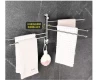 304 stainless steel movable towel bar 180 degree rotation bathroom pendant bright towel rack hanging bar