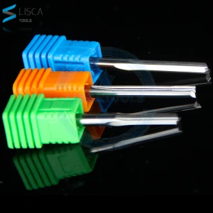 3.175mm CNC two straight flute milling cutter carbide double straight spiral end mill bit