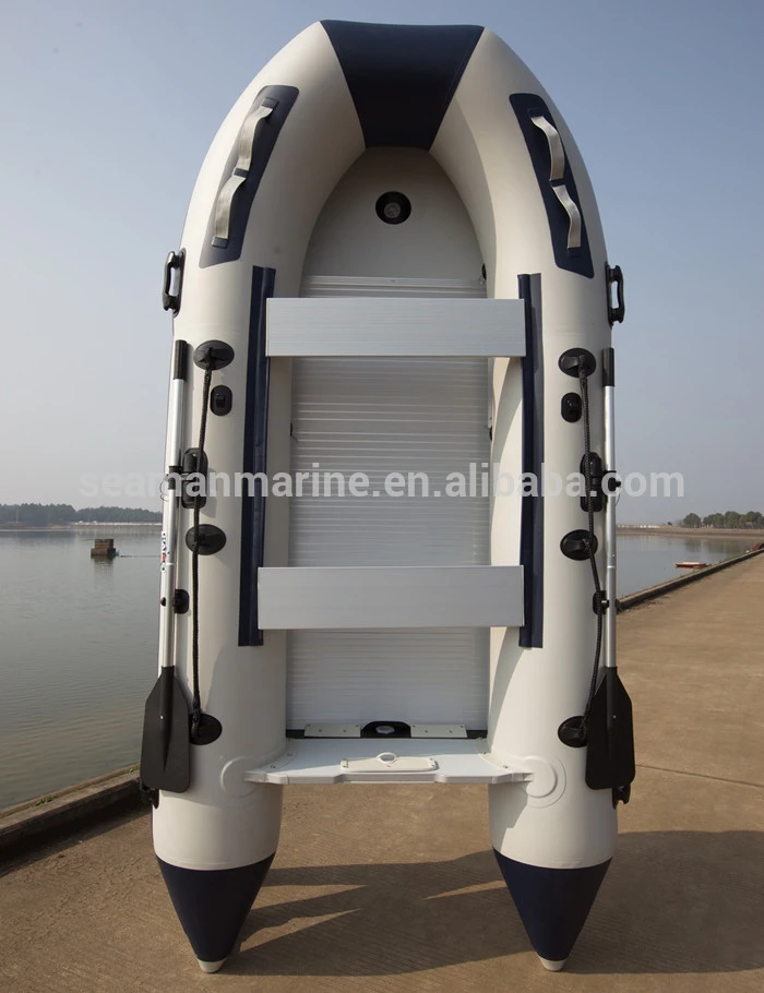 3.6M  inflatable boat/inflatable yacht/paddle boat with 0.9mm PVC high pressure air tube and aluminum floor