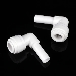 3/8 PE Quick Connection - 3/8 Elbow Pipe Fitting Hose Plastic Connector Aquarium RO Water Filter Reverse Osmosis System