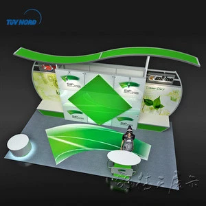 3x6m modular trade show display with free design and graphic