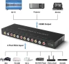 4 * AV RCA Composite Analog Audio Video to HDMI Converter Adapter Switcher Support 1080P@60Hz