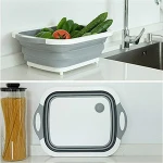 4-in-1 Multi-board Dayvion Kitchen Foldable Chopping Cutting Board Storage Drawer Drain basket Tray Tools Drain Basket