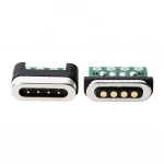 4 pogo pin waterproof electrical wire magnetic connector plug with USB data cable