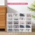 Import 400846 custom foldable stackable transparent clear plastic acrylic folding display rack shoe storage box with custom logo from China