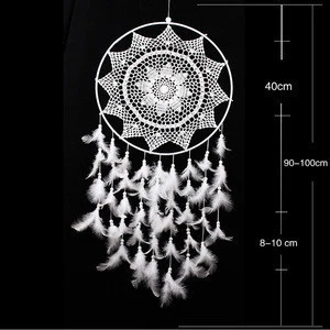 40cm White Sexy Lace Crochet Dream Catcher for Sale Supplies Indian Wedding Supplies