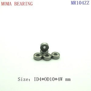 4*10*4mm MR104ZZ Thin Wall  Miniature Deep Groove Ball Bearing MR104ZZ for Elective Toy