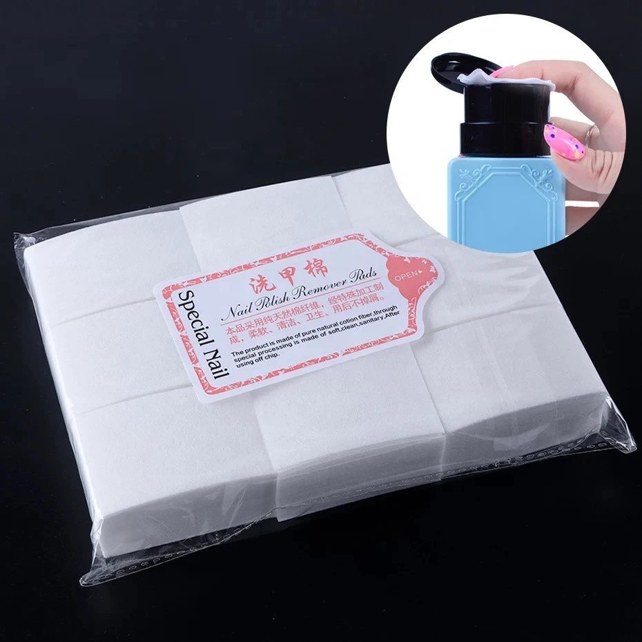 450pcs Gel Nail Polish Remover Pads Manicure Lint Free Napkins Soak Off Nail Cotton Cleaning Varnish Nail Art Tool