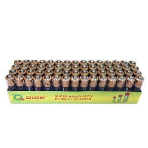 4pcs per card R06 aa 60pcs per tray  battery carbon zinc battery for flashlight