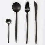 4pcs/set Gold Spoon and Fork Cutlery Set 304 Stainless Steel Knife Fork Spoon Dinner Dinnerware Set