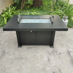 50*33.5inch alu outdoor leisure fire pit table for garden heating