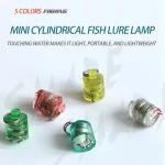 5pcs/box LED Lighted Bait Flasher Mini Cylindrical Deep Drop Fishing Lure Light Underwater Attracting Accessories