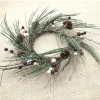 5&quot; Hot Sale Event Party Festive Christmas Ornaments Decor Pine Candle Rings Wreath With Berries Door Wreath