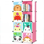 6 Cube Home Storage Furniture Wardrobe Storage Kids Baby Plastic Storage Cabinet