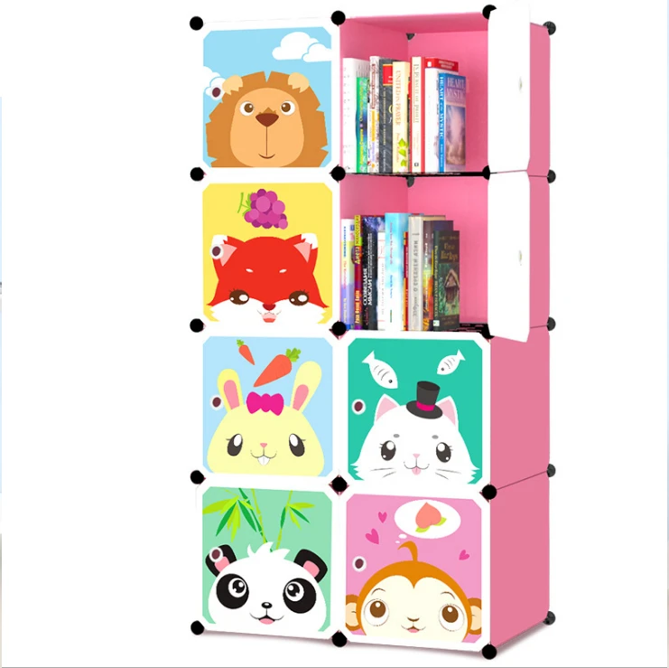 6 Cube Home Storage Furniture Wardrobe Storage Kids Baby Plastic Storage Cabinet
