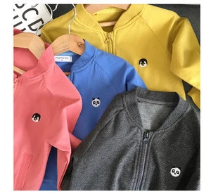 7028/cute new designEmbroidery Baseball blouses coat for boys/girls