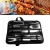 Import 9 PCS Stainless Steel Barbecue Grilling Tools Set Portable BBQ Accessories Tools Tableware from China