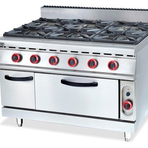 (#900)Large Cooking Equipment Commercial 8 Burner Gas Range Oven With Gas Oven Igniter (OT-889-8)