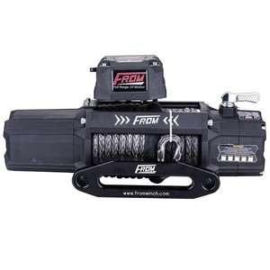 9500lbs pulling auto 4x4 winch 12v 24v  offroad electric winch with synthetic rope
