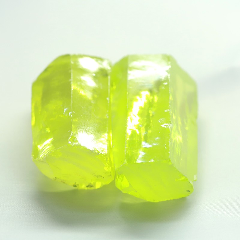 AAAAA quality apple green uncut cz raw material cubic zirconia rough