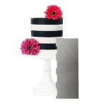 AK Stainless Steel Cake Scraper Decorating Comb Pastry Baking Tools Kitchen Utensils Metal Cake Smoother CS-20