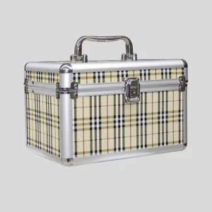 Aluminum Cosmetic Case with Foam make up trolley case with legs