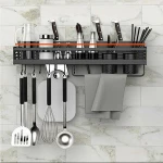 Aluminum Kitchen Knife Holder, Kitchen Utensil Wall Rack, Kitchen Tool Holder For Household