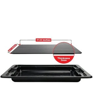 Aluminum Quick Thawing Fast Defrosting Thaw Tray Set with Drip Tray for Meat  Rapid Defrosting Board