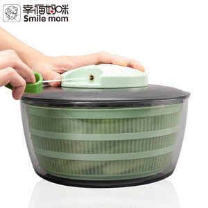 Amazon best selling Kitchen plastic hand pull salad vegetable spinner