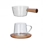 Amazon Gift Promotional Borosilicate Glass Tea Cup  Cooking Glass Pot Cookware Sets