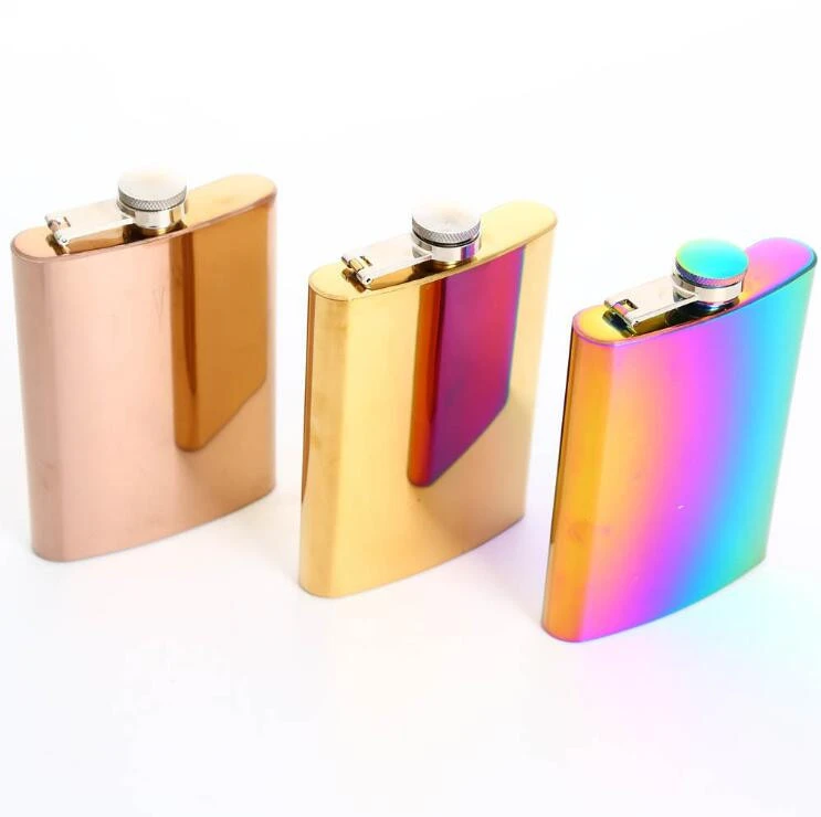 Amazon hot sale 8 oz 304 stainless steel eco material alcohol container winer liquor hip flask Classic style
