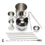 Amazon hot sale high grade 304 stainless steel cocktail shaker bar set