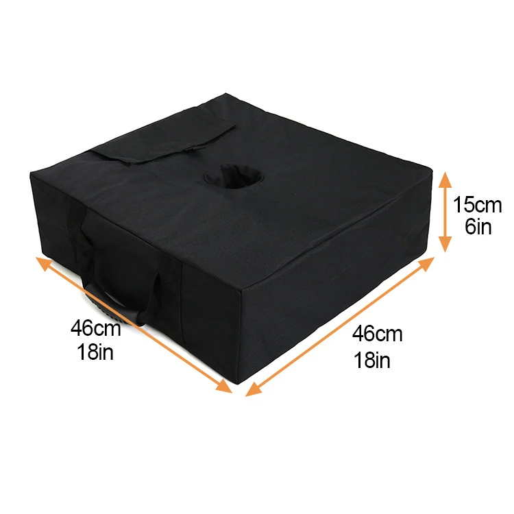 Amazon hot selling Outdoor sunshade umbrella base weight bag  fixed support sandbag tent square and round size OEM Fabric Type