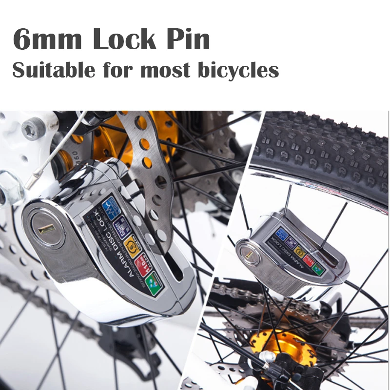 Anti Drill Anti-thief Steel Alloy Bike Motorcycle Disc Alarm lock with bird
