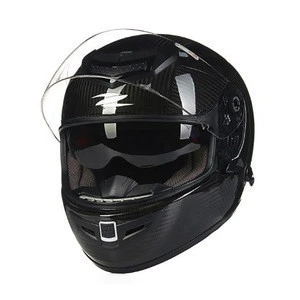 Anti-glare 1200E double lens motorcycle helmet carbon fiber