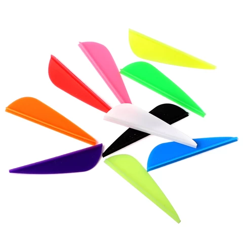 Archery Arrow Vanes Feathers Hunting Bow Fletching Wing Diy Archery 1.75 inch Water Drop Plastic Arrow Feather