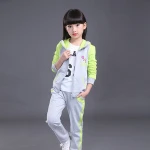 AS-602G Teenager Girls Clothing Set 2PCS Long-sleeves Top+Pants Boutique Girl Clothing