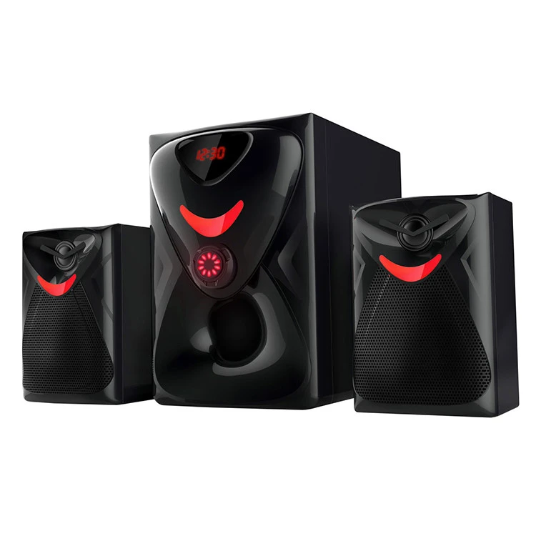 Audmic Good Quality 2.1Blue Tooth Home Theater Sound System Speakers With LED display Remote Control