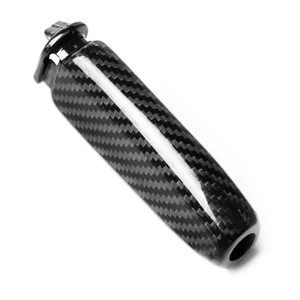 Auto Part For Ford Mustang 2015-Carbon Fiber Sticker Car Hand Brake Cover Gear Head Shift Knob Cover Interior Decoration